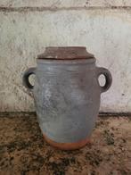 franse terracotta grespot/ aardewerken  pot/ allegonda, Ophalen of Verzenden, Zo goed als nieuw, Overige materialen, Pot, Bus of Blik