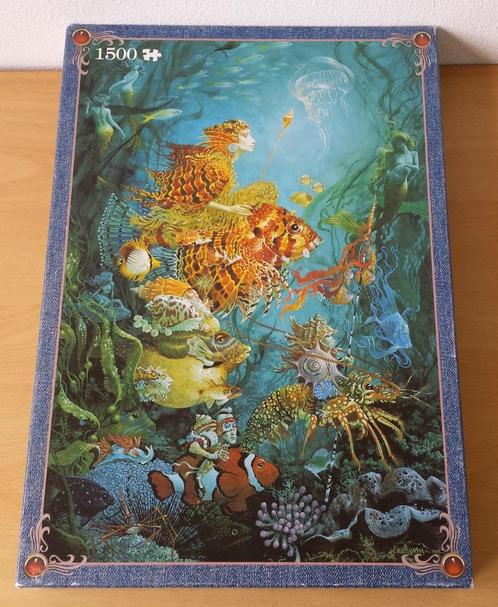Puzzel Fantasies of The Sea - James Christensen - 1500 st., Hobby en Vrije tijd, Denksport en Puzzels, Gebruikt, Legpuzzel, 500 t/m 1500 stukjes