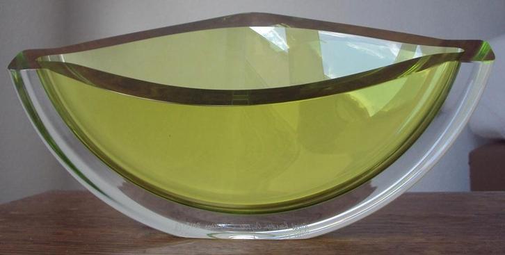 Carina Riezebos schaal, genummerd, gesigneerd, royal leerdam, Antiek en Kunst, Antiek | Glas en Kristal, Ophalen of Verzenden