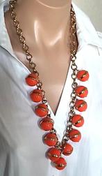 Spectaculair merkcollier, J. Crew, Verzenden, Zo goed als nieuw, Oranje, Overige materialen
