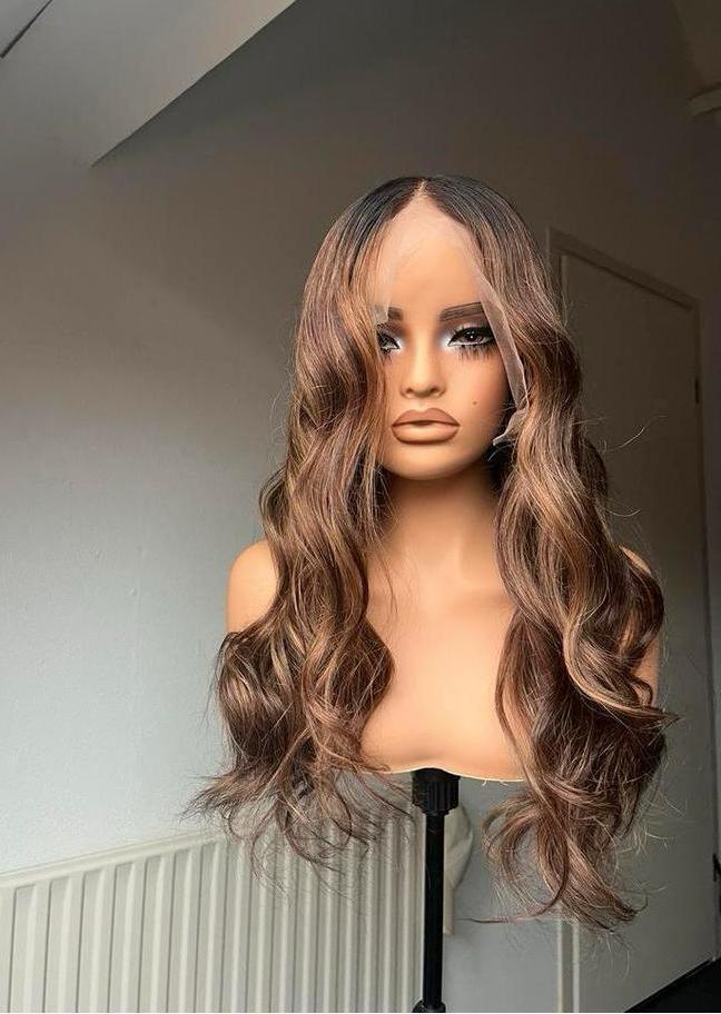 Darkbrown balayage pruik haarwerk lace wig echt haar virgin, Sieraden, Tassen en Uiterlijk, Uiterlijk | Haarverzorging, Zo goed als nieuw