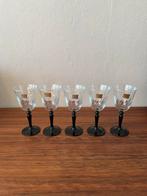 Set van 5 nieuwe Luminarc France vintage wijnglazen swirl, Ophalen of Verzenden, Overige typen