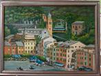 Cesare Galli - Portofino, Antiek en Kunst, Kunst | Schilderijen | Klassiek, Ophalen of Verzenden