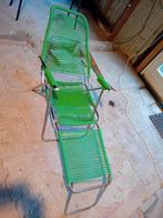 Retro tuinstoel ligbed, Ophalen, Aluminium