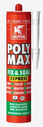 Griffon Polymax lijmkit expres - wit - montagelijm en kit, Ophalen of Verzenden, Nieuw, Materiaal