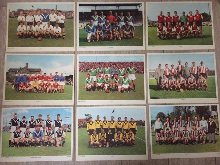 Esso voetbalplaten 1958-1959 ere- en eerste divisie 49 stuks, Verzamelen, Sportartikelen en Voetbal, Gebruikt, Poster, Plaatje of Sticker