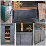 Unieke industriële ladenkasten locker kasten en tv meubels, Ophalen, Zo goed als nieuw, 25 tot 50 cm, Minder dan 100 cm