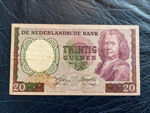 Zeldzame twintig guldem 1955 Boerhaave, Postzegels en Munten, Bankbiljetten | Nederland, Los biljet, Ophalen of Verzenden