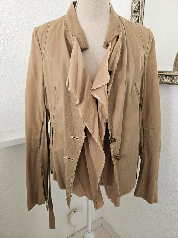 Jasje IKKS, Kleding | Dames, Jasjes, Kostuums en Pakken, Zo goed als nieuw, Jasje, Maat 42/44 (L), Bruin, Ophalen of Verzenden