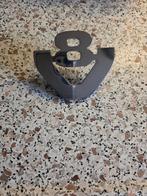 ( Scania ) V8 embleem rvs met draadeinden, Verzamelen, Merken en Reclamevoorwerpen, Ophalen of Verzenden, Nieuw, Reclamebord