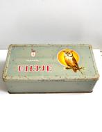 Uiltje vooraan Sigarenblik, in goede vintage staat, Ophalen of Verzenden, Gebruikt, Tabaksdoos of Verpakking