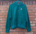 REAL VINTAGE Donker groene fleece hoodie Fila Maat M / 38, Maat 38/40 (M), Overige typen, Ophalen of Verzenden, Zo goed als nieuw