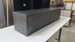 Zwart eiken TV meubel, Ophalen, Strak, 100 tot 150 cm, Eikenhout