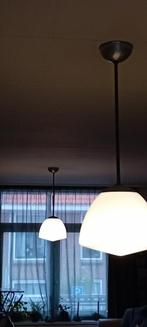 schoollamp 2 stuks, Huis en Inrichting, Lampen | Hanglampen, Ophalen, Gebruikt, Glas, 75 cm of meer