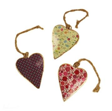 Metalen hartjes Mabel Imbarro 5 x 6 cm leuk cadeau bruiloft beschikbaar voor biedingen