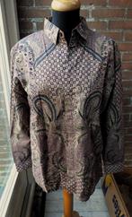 Bruin zwart iets goud batik motieven overhemd maat L, Kleding | Heren, Overhemden, Verzenden, Nieuw, Bruin, Batik Dimas Saputra