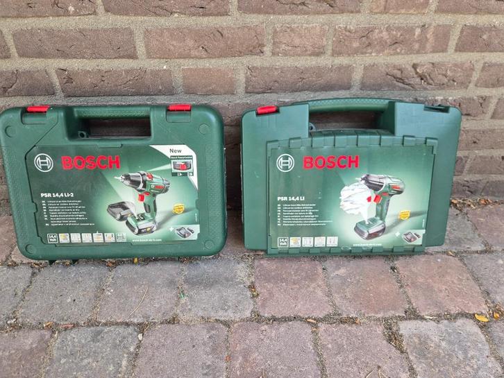 2x Bosch schroefmachine PSR 14.4 Li en PSR 14.4 Li -2, Doe-het-zelf en Verbouw, Gereedschap | Boormachines, Zo goed als nieuw