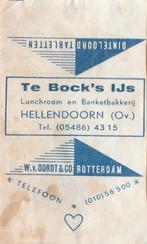 Te Bock ijs Hellendoorn - banketbakkerij lunchroom, Verzamelen, Ophalen of Verzenden
