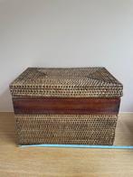 Rotan Houten Doos met Deksel - Zo Goed Als Nieuw, Ophalen, Zo goed als nieuw, Overige houtsoorten, Minder dan 50 cm