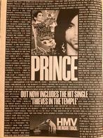 Paginagrote A3 advertentie PRINCE Graffiti Bridge release, Cd's en Dvd's, Ophalen of Verzenden