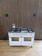 Zeer Luxe Boretti Fornuis wit 7-pits 120 cm (Gratis bezorgt), 60 cm of meer, Ophalen of Verzenden, Zo goed als nieuw, Energieklasse A of zuiniger