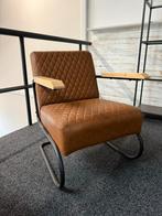 Bruine Fauteuil, Huis en Inrichting, Fauteuils, Ophalen, Zo goed als nieuw, 50 tot 75 cm, Leer