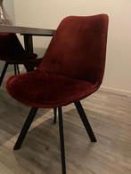 Suede Stoel x 4 bordeaux rood, Huis en Inrichting, Stoelen, Ophalen, Overige kleuren, Zo goed als nieuw, Vier