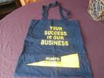 schoudertas linnen tas  makro your succes is our business, Ophalen of Verzenden, Nieuw, Blauw, Overige merken