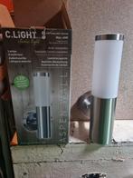 Buitenlamp, Tuin en Terras, Minder dan 50 watt, Wandlamp, Ophalen of Verzenden, Rvs