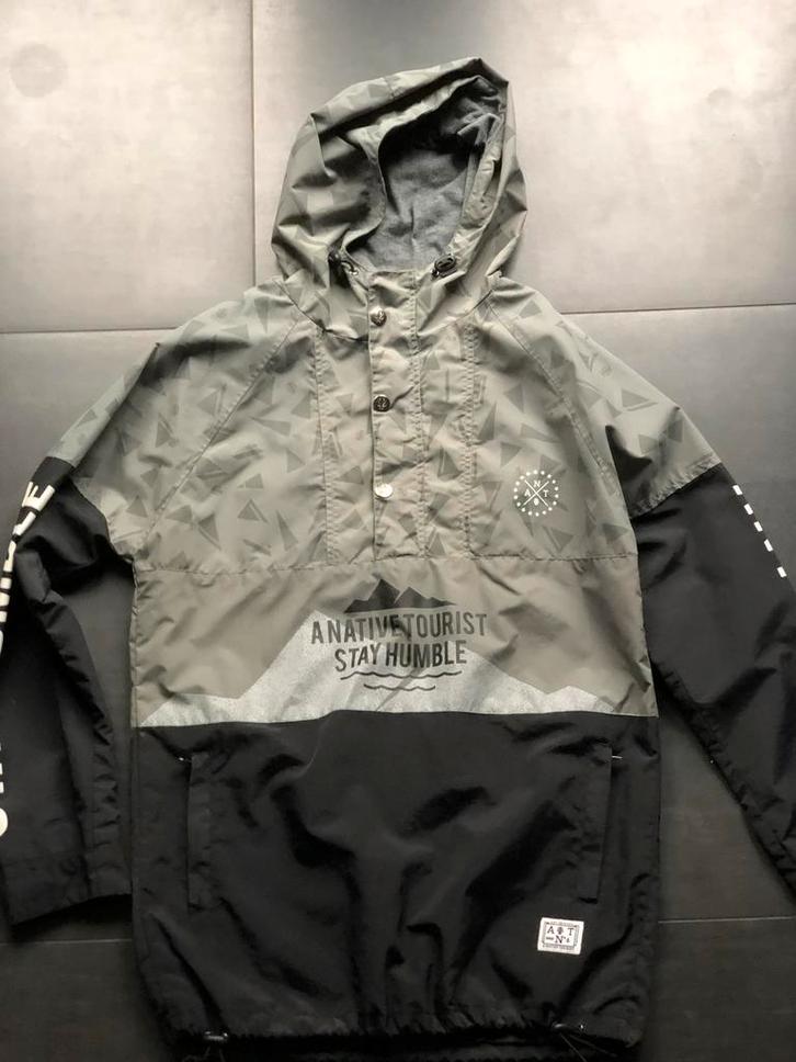 Ant Origins  regenjas / zomerjas: grijs/zwart - maat S, Kleding | Heren, Jassen | Winter, Zo goed als nieuw, Zwart, Ophalen of Verzenden