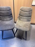 2 (eetkamer) stoelen, Huis en Inrichting, Ophalen, Zo goed als nieuw, Grijs, Twee