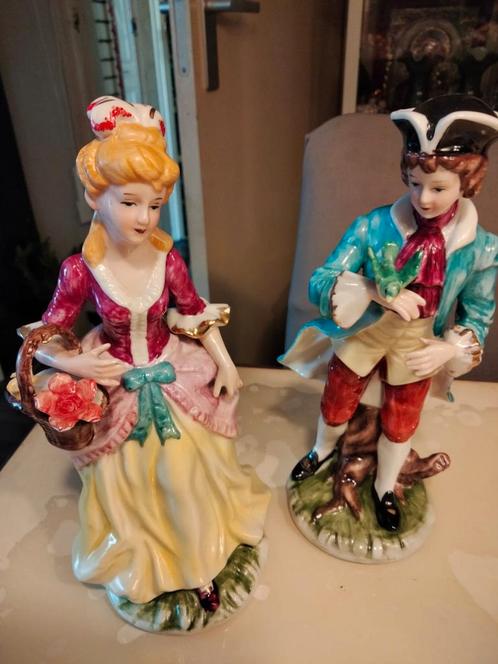 Porseleinen Beelden Set - Dame en Heer, Antiek en Kunst, Antiek | Porselein, Ophalen of Verzenden