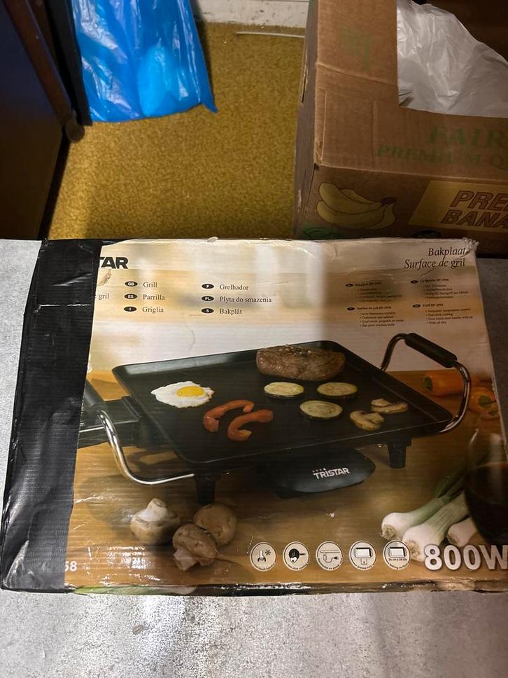 Tristar Elektrische Bakplaat - gebruikt, Witgoed en Apparatuur, Grillplaten, Gebruikt, Tafelgrill, Ophalen