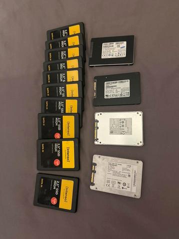 14 x SSD’S 120gb /128gb 2.5 Sata beschikbaar voor biedingen