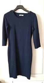 Miss Etam donkerblauwe jurk met structuur maat M, Maat 38/40 (M), Blauw, Ophalen of Verzenden, Zo goed als nieuw