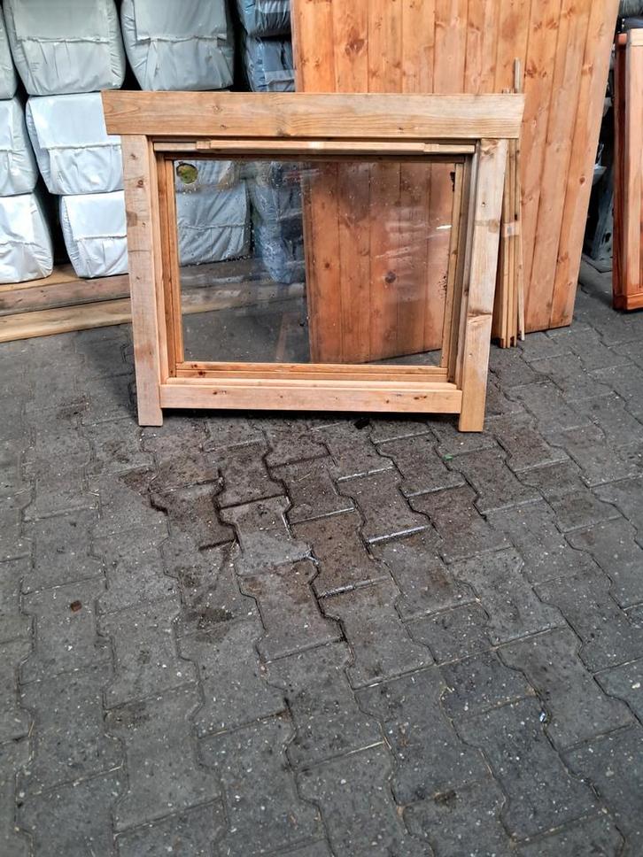 Draai Kiep Raam met Kozijn, Doe-het-zelf en Verbouw, Glas en Ramen, Gebruikt, Gevelraam of Ruit, 80 tot 120 cm, 80 tot 120 cm