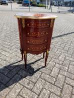 Noten ingelegde barok laden kast 50 breed 30 diep 77 hoog, Huis en Inrichting, Kasten | Ladekasten, Zo goed als nieuw, 3 of 4 laden