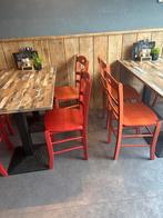 Partij van 24 houten stoelen, Huis en Inrichting, Stoelen, Ophalen, Gebruikt, Vijf, Zes of meer stoelen, Rood