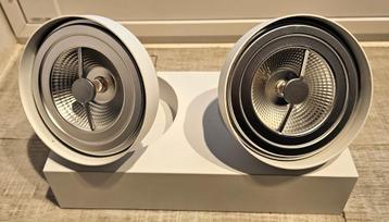 Nieuwe 2-PlafondSpot Led Lucide Spectrum wit dimbaar beschikbaar voor biedingen