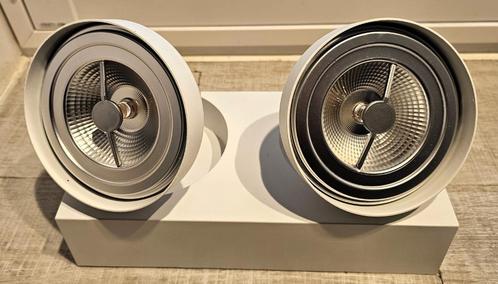 Nieuwe 2-PlafondSpot Led Lucide Spectrum wit dimbaar, Huis en Inrichting, Lampen | Spots, Nieuw, Plafondspot of Wandspot, Metaal of Aluminium