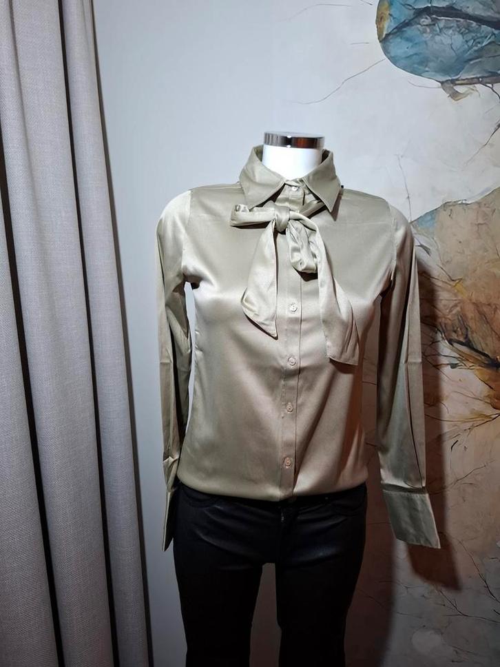 Blouse glanzend EST'SEVEN maat xs t/m xl beschikbaar nieuw, Kleding | Dames, Blouses en Tunieken, Nieuw, Beige, Ophalen of Verzenden