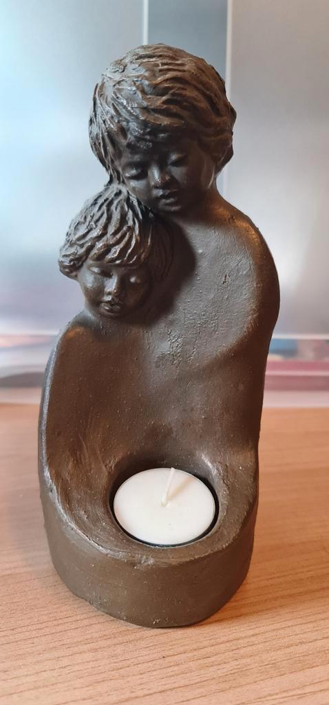 Beeld Geert Kunen, kindjes met kaars, Antiek en Kunst, Kunst | Beelden en Houtsnijwerken, Ophalen of Verzenden