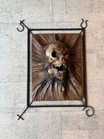 Unieke Wanddecoratie met Doodshoofd, Ophalen, Gebruikt