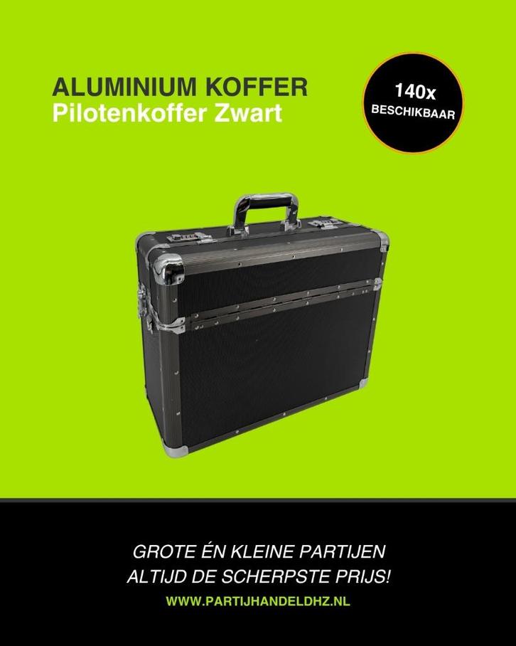 Pilotenkoffer Zwart, Sieraden, Tassen en Uiterlijk, Koffers, Nieuw, Overige materialen, Minder dan 50 cm, 35 tot 45 cm, Slot, Ophalen