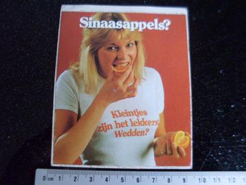 sticker sinaasappels? kleintjes het lekkerst wedden? 1982 beschikbaar voor biedingen