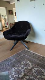 Zwarte draaifauteuil, Huis en Inrichting, Minder dan 75 cm, Ophalen of Verzenden, Zo goed als nieuw, Metaal