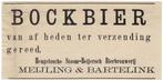 Reclame Adv 1901 Brouwerij Meijling Bartelink Hengelo - Bier, Verzamelen, Overige merken, Overige typen, Gebruikt, Ophalen of Verzenden