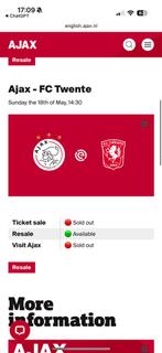 Looking for 3 Tickets Ajax vs Twente, Tickets en Kaartjes, Drie personen of meer, Mei