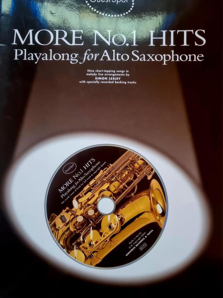Guest Spot Playalong No.1 Hits + CD Alt Saxofoon., Muziek en Instrumenten, Bladmuziek, Zo goed als nieuw, Thema, Populair, Saxofoon