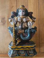 Houten beeld van hindoeistische godin Lakshmi, Ophalen of Verzenden